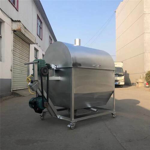 炒药机 多功能不锈钢滚筒式炒货机 中小型砂炒中药材炒药机定金