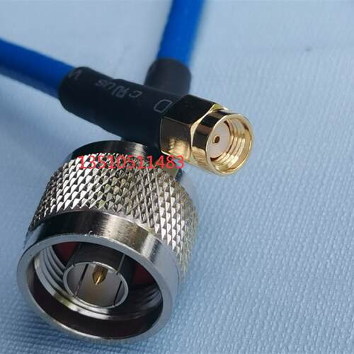 RPSMA/NJJ蓝色RG142工业级射频线SMA公孔转N公双屏蔽SFF503线