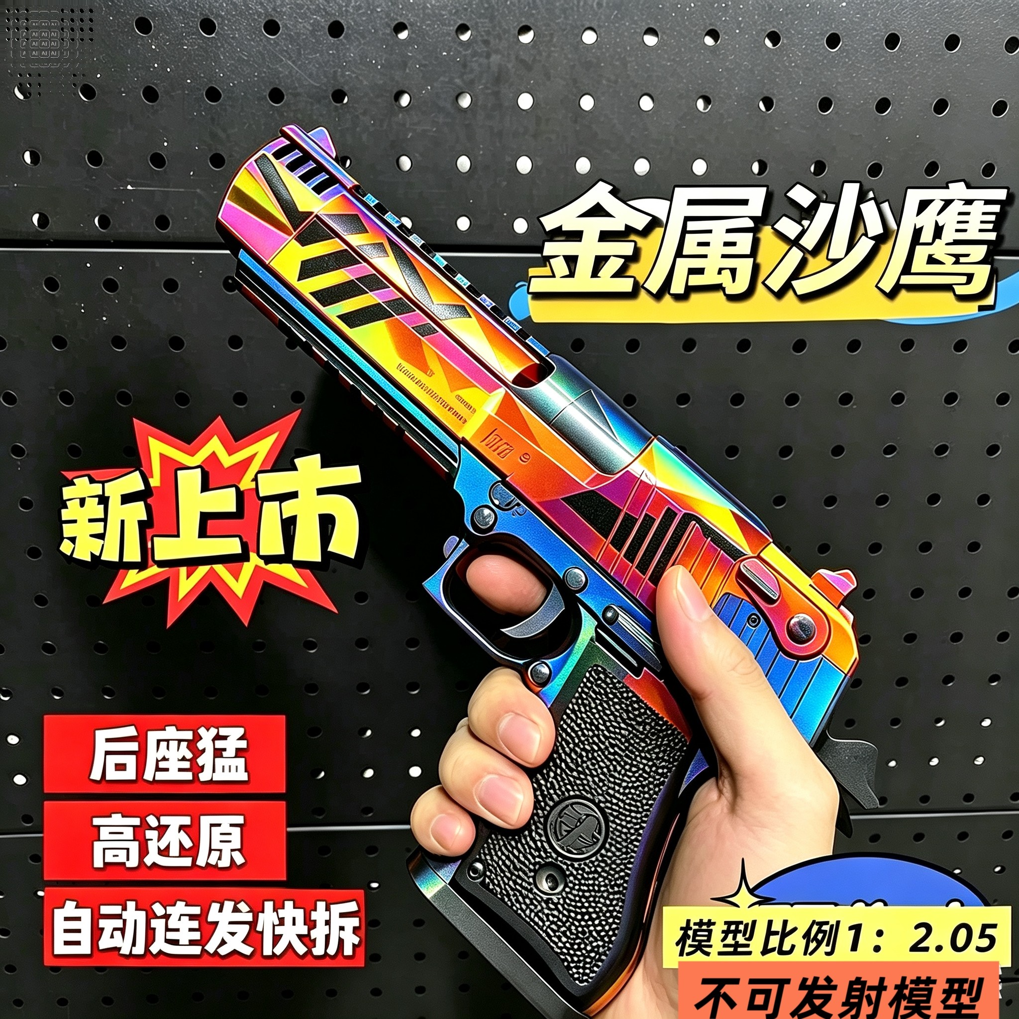 BK沙鹰 沙漠之鹰玩具后座模拟男孩玩具不可发射玩具wargame装备