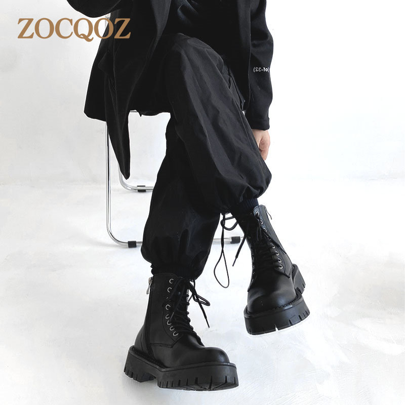ZOCQOZ英伦马丁靴男工装机车皮靴