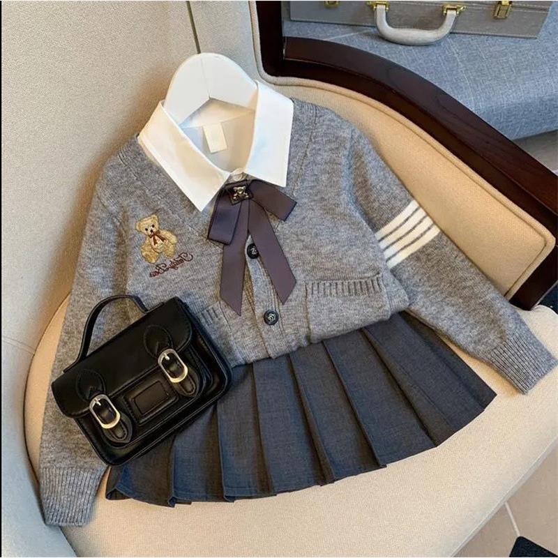 JK英伦学院风女童百褶裙