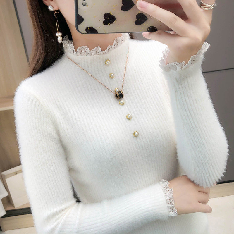 仿水貂绒毛衣女打底衫202