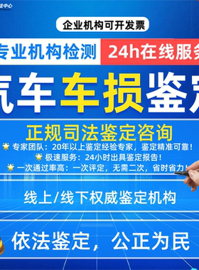 车损鉴定/汽车定损报告/ 定损金额评估/鉴定咨询意见审查（诉讼前