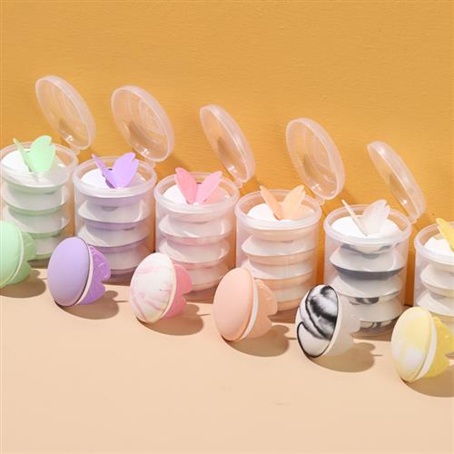 蝴蝶粉扑独立包装高档气垫可爱便携式粉扑美妆蛋干湿两用上妆服帖