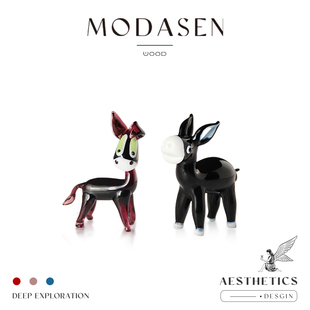 MODASEN丨毛驴 WTHD创意淄博琉璃毛驴工艺品家居可爱桌面装饰摆件