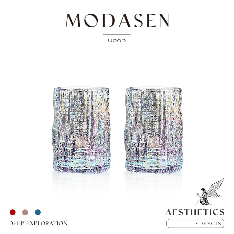 MODASEN北欧冰川纹玻璃杯酒杯