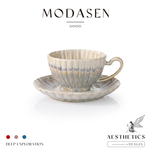 MODASEN菊瓣窑变咖啡杯碟