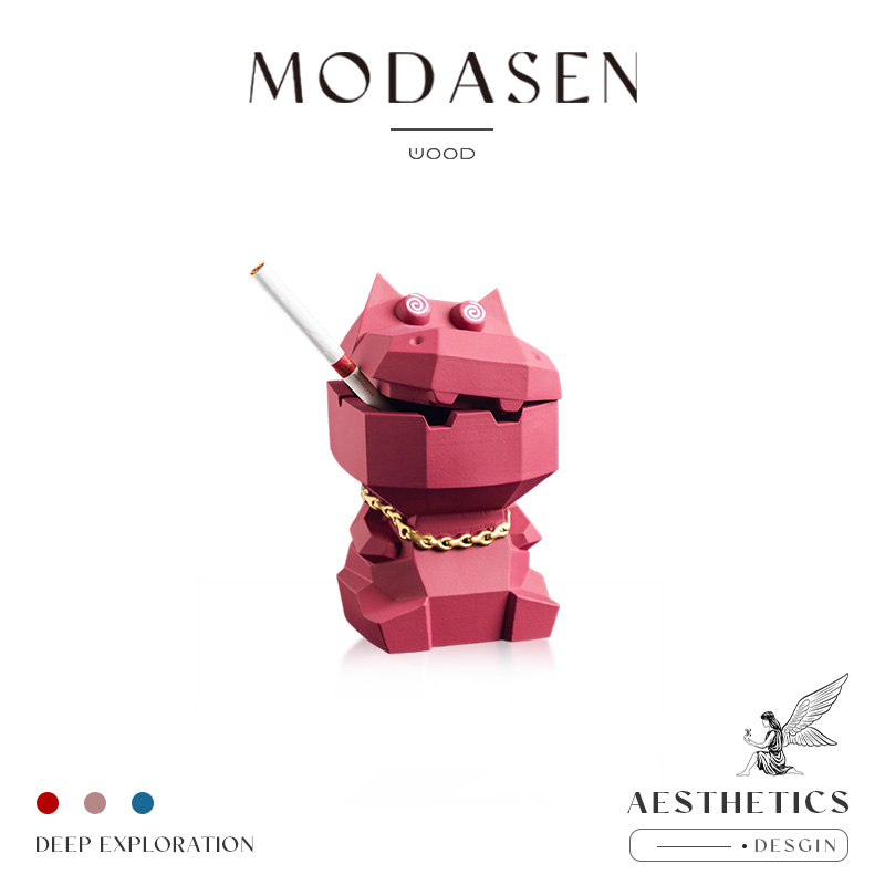 MODASEN卡通潮流烟灰缸带盖