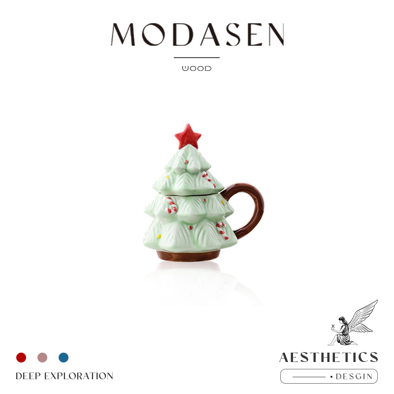 MODASEN创意圣诞树马克杯礼物