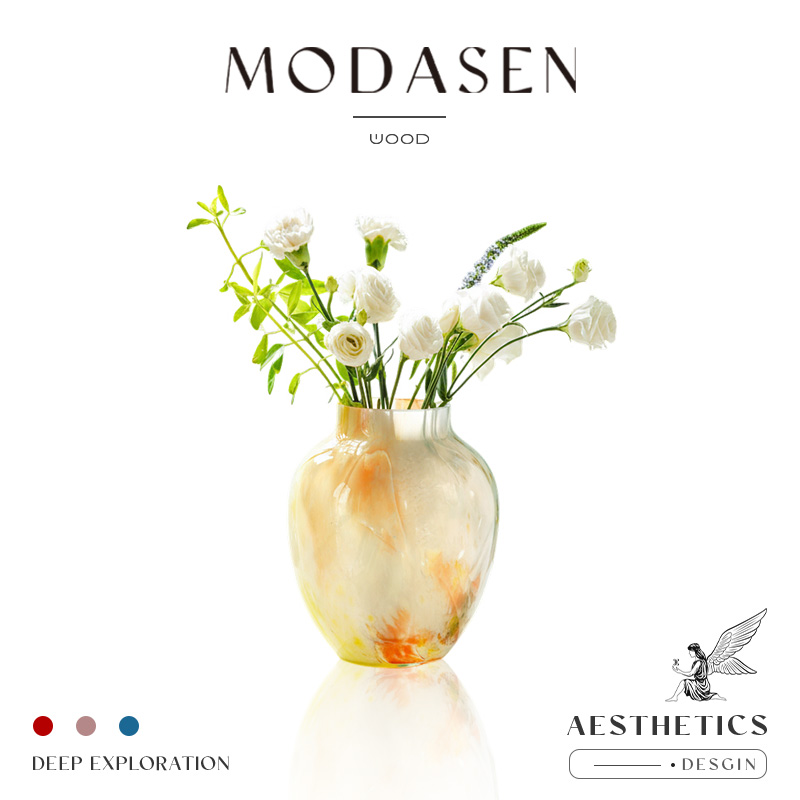 MODASEN彩色渐变琉璃花瓶装饰品