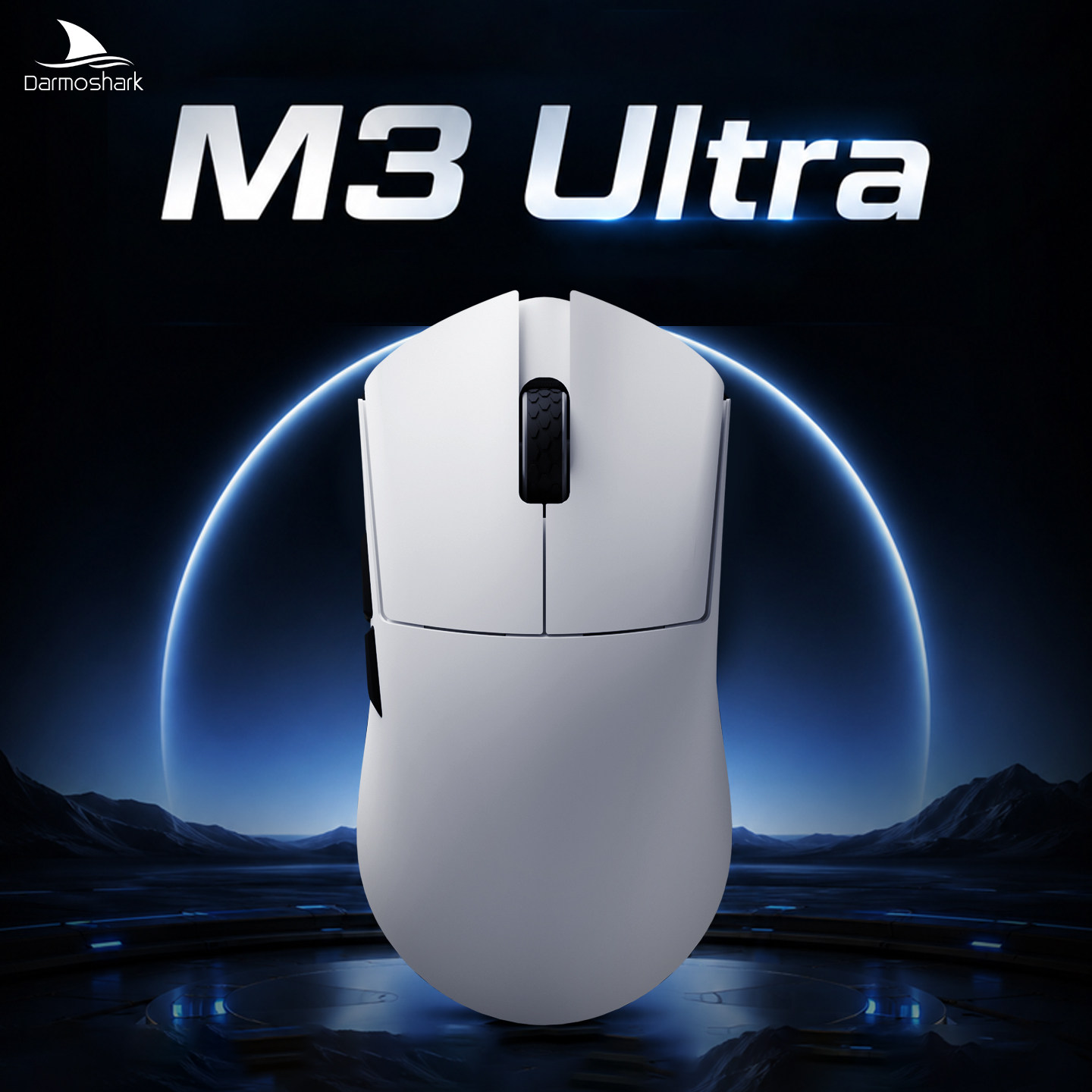 达摩鲨M3Ultra大手三模无线鼠标