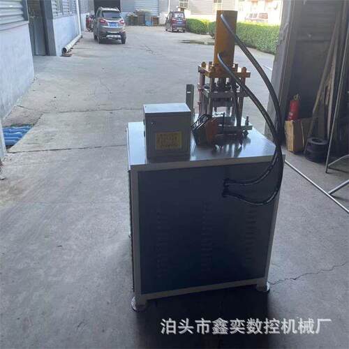 液压拍扁机 护栏方管压尖设备 25和32圆管拍扁冲孔机