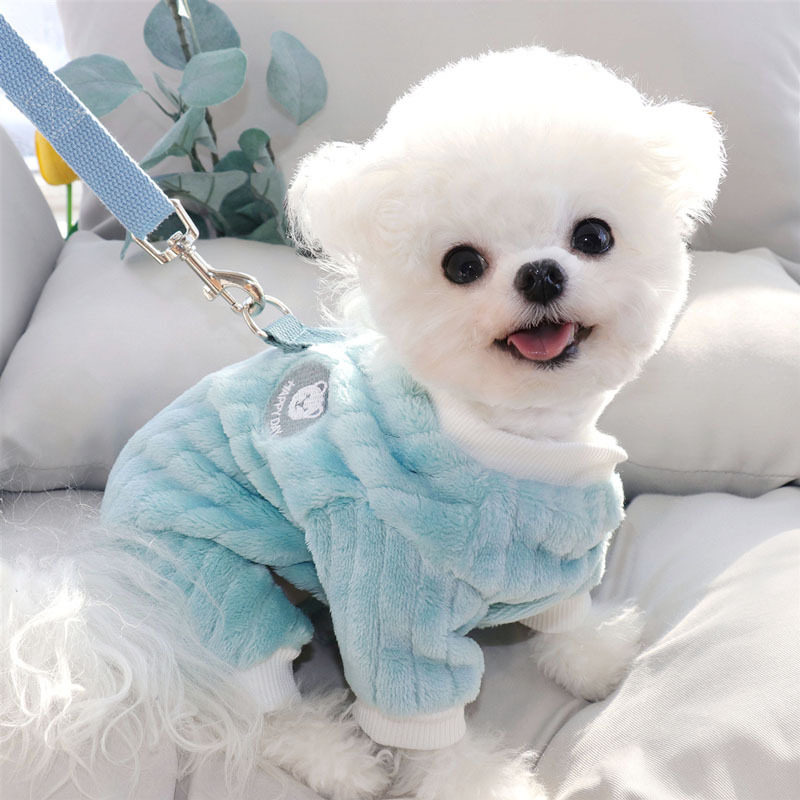 牵引小狗狗衣服冬天比熊