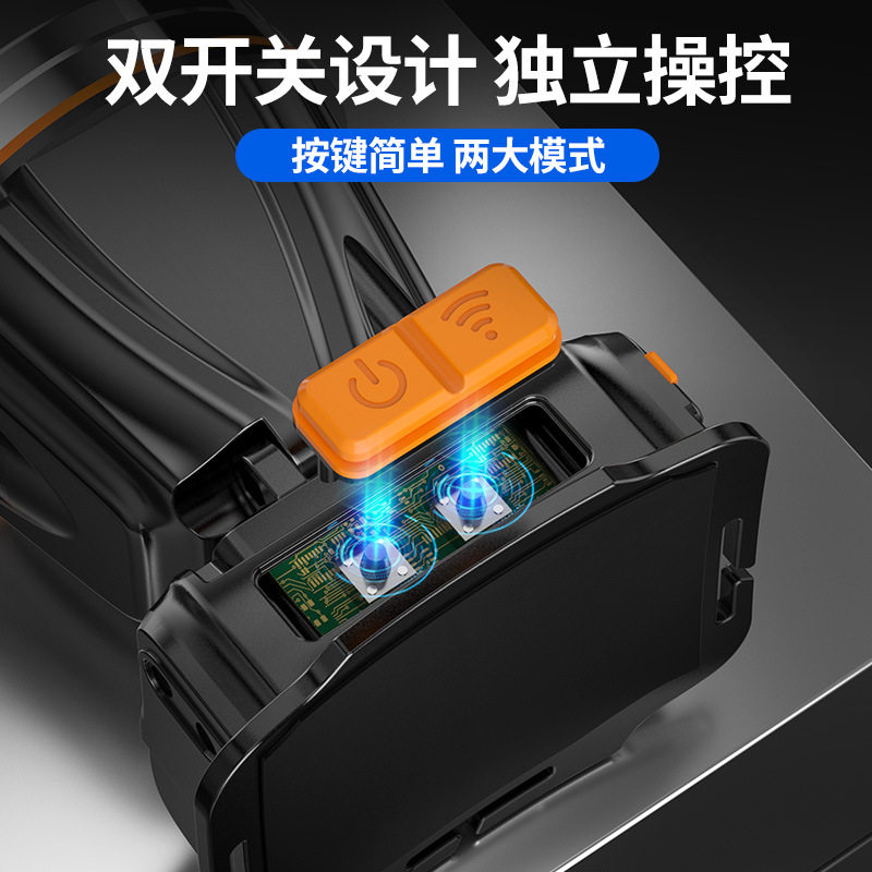 高流明充电夜钓鱼灯头戴
