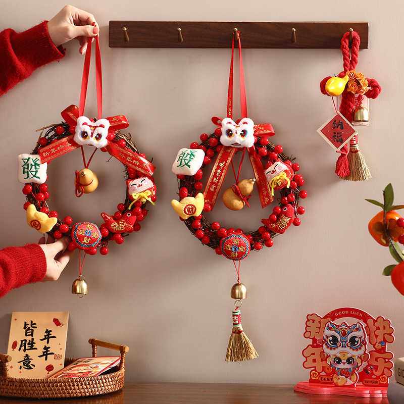 马年新年装饰万字结挂件2026过年中国结元旦春节喜庆门挂场景布置