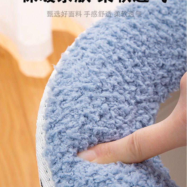 棉花绒冬季保暖加厚马桶垫拉链款刺绣马桶贴四季家用防水里坐便垫