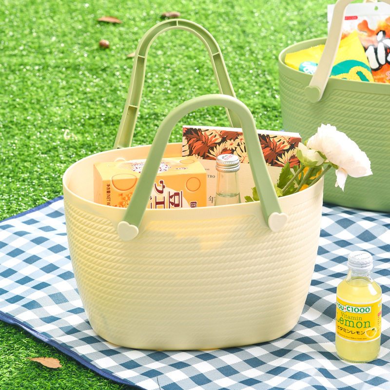 开学季大学生家用男女生宿舍洗澡篮收纳手提篮购物篮大全仿藤