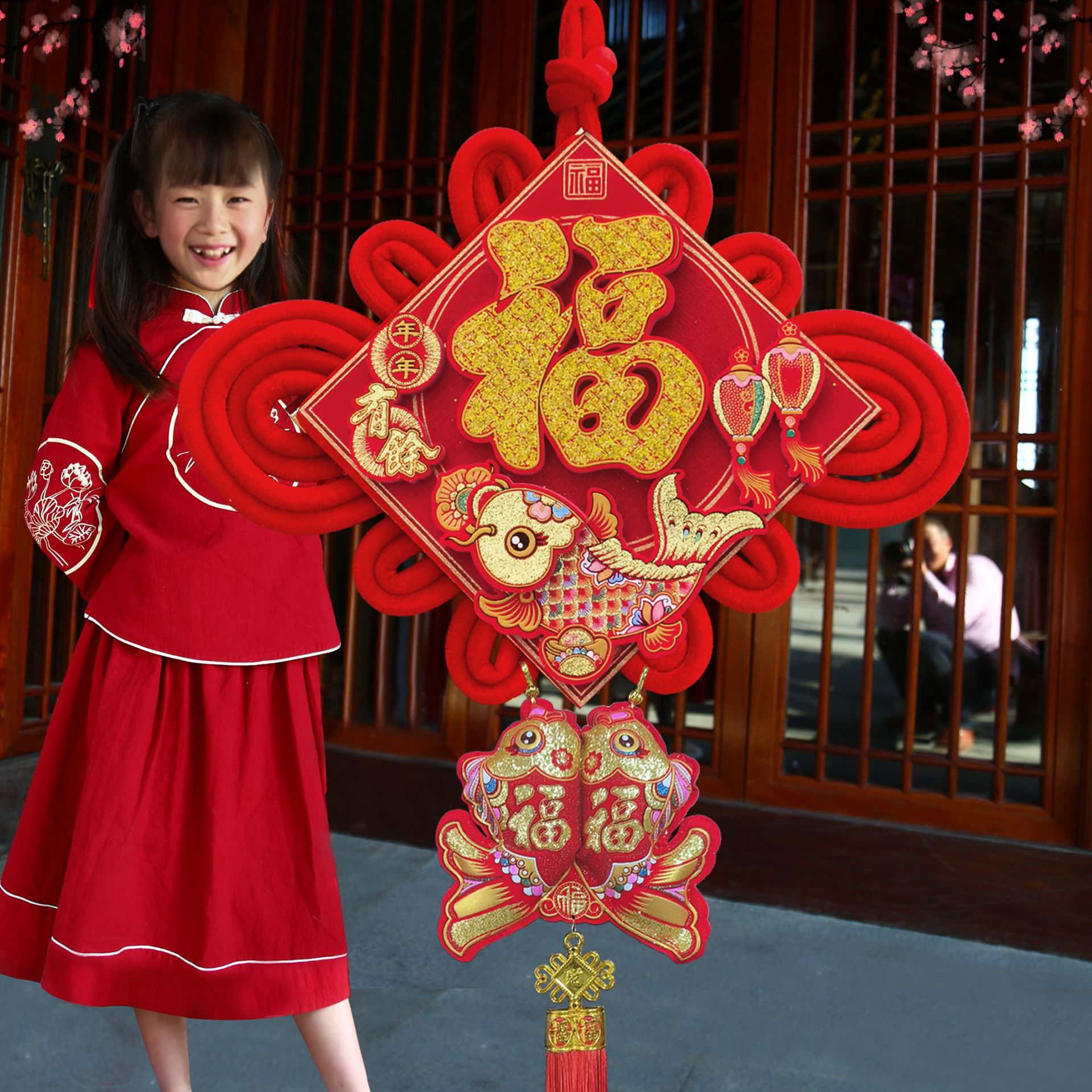 大号板结中国结福字挂件中国节新款春节过年装饰喜庆用品