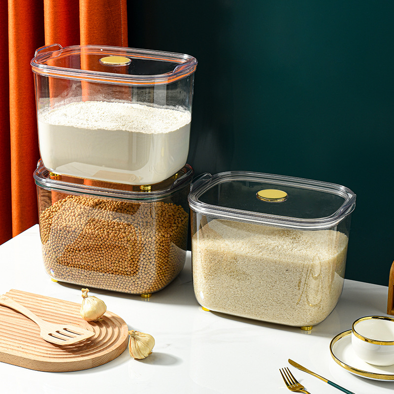 透明家用PET米桶 密封防潮米桶20L全视感桶厨房杂粮桶透明收纳桶