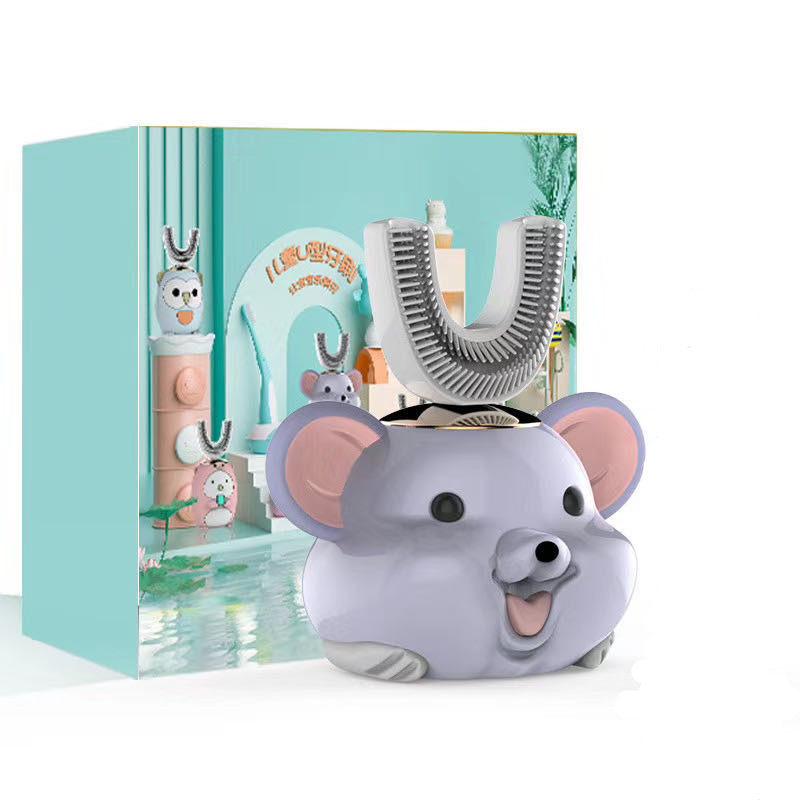 儿童电动牙刷U形硅胶牙刷宝宝充电式U型防水牙刷2-6-12岁小孩刷牙