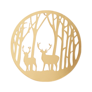 新中式金色铁艺挂件酒吧咖啡馆装饰生命树墙壁装饰挂件客厅背景