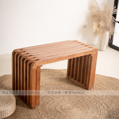 实木长凳可伸缩可以抽拉休闲凳