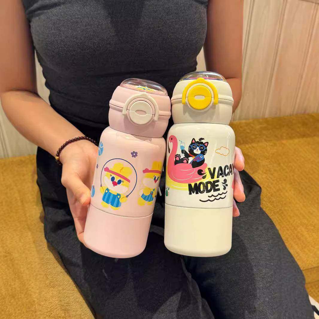 创意涂鸦新款保温杯男女生高颜值大容量316L水杯儿童可爱上学杯子,餐饮具,保冷/保温杯,淘宝优惠券,粉丝福利购,淘宝优惠卷