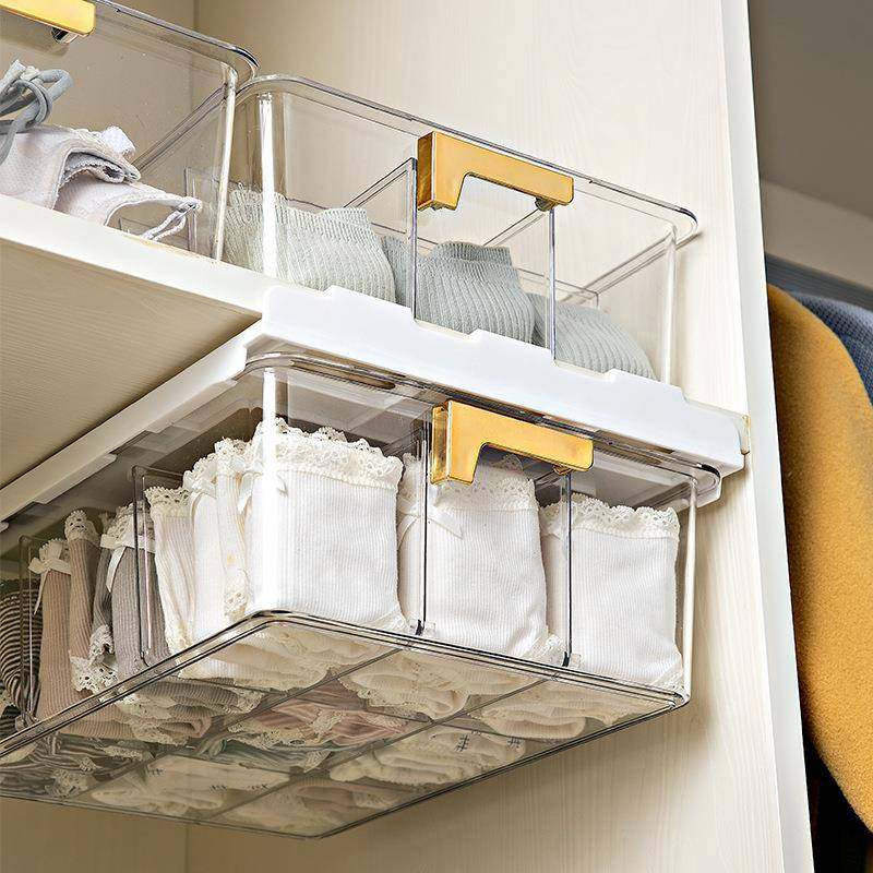 内衣收纳盒抽屉式衣柜透明内裤袜子整理盒宿舍收纳筐透明收纳,收纳整理,首饰盒,淘宝优惠券,粉丝福利购,淘宝优惠卷