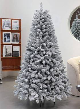 圣诞节装饰品大型圣诞树christmas tree聖誕樹加密白色植绒新款