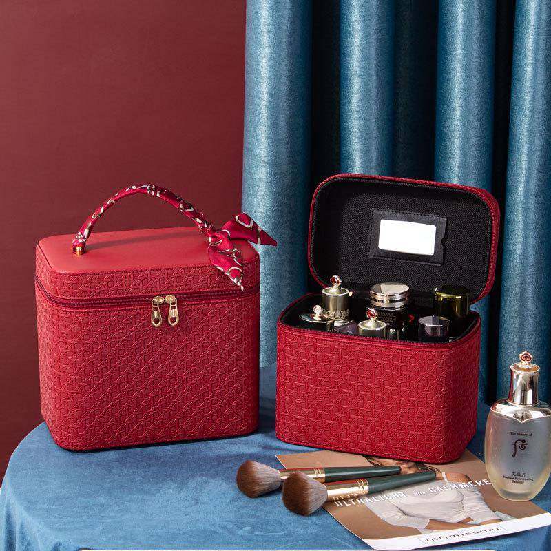 新款编织纹pu皮便携化妆包定型手提化妆箱婚礼伴手礼品盒箱技师箱,收纳整理,化妆箱/盒,淘宝优惠券,粉丝福利购,淘宝优惠卷