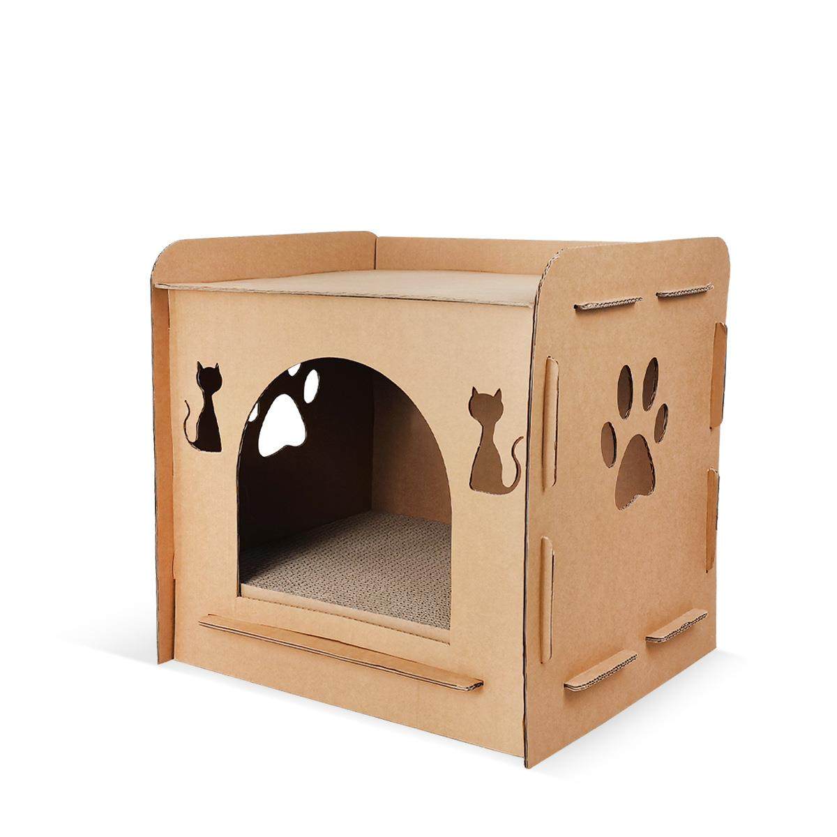 无痕工厂益蔻瓦楞纸貓抓板磨爪板方形2层简易猫窝,宠物/宠物食品及用品,宠物智能玩具,淘宝优惠券,粉丝福利购,淘宝优惠卷