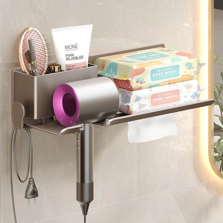吹风机置物架免打孔卫生间电吹风挂架浴室架子吹风筒支架收纳神器,家庭/个人清洁工具,吹风机置物架,淘宝优惠券,粉丝福利购,淘宝优惠卷