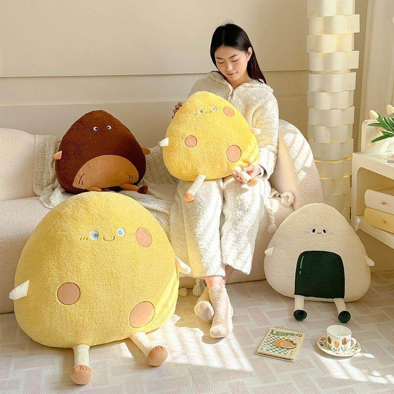 卡通饭团抱枕可爱腰部玩偶创意网红新款加大柔软设计图案变形拆洗,居家布艺,抱枕被,淘宝优惠券,粉丝福利购,淘宝优惠卷