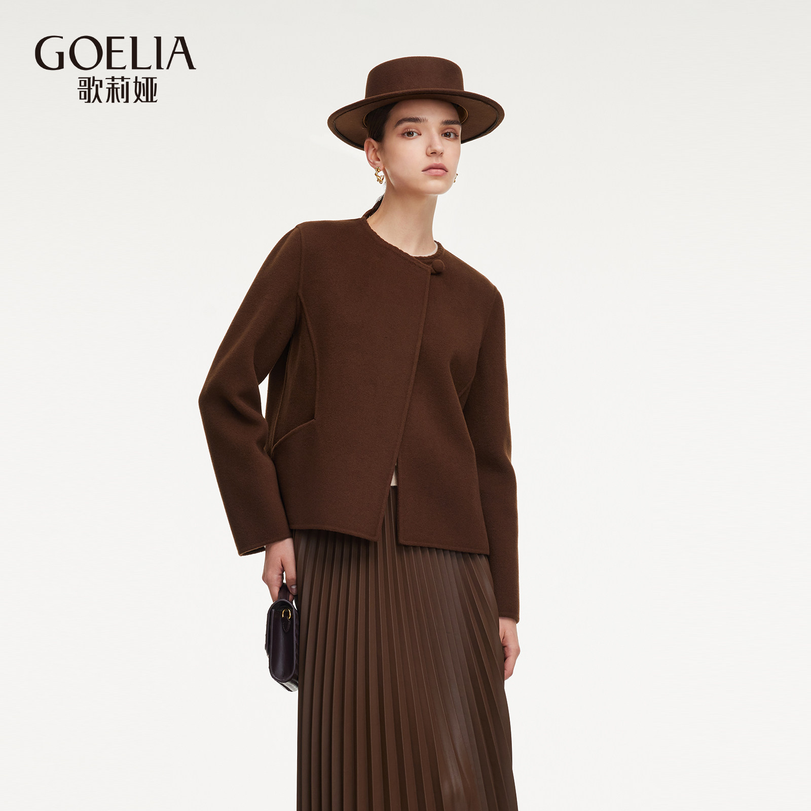 歌莉娅冬季新品羊毛羊绒双面呢短外套1EDL6N680,女装/女士精品,毛呢外套,淘宝优惠券,粉丝福利购,淘宝优惠卷