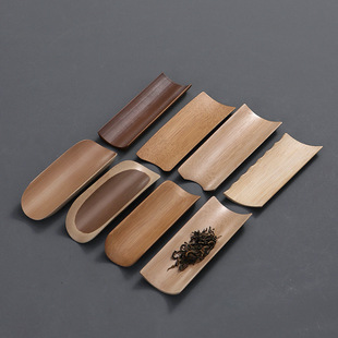 Mirror polishing Zen retro bamboo tea, Kung Fu tea set, tea appreciation, lotus, bamboo tea ceremony accessories, strai
