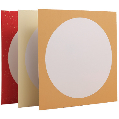 Handmade Xuan Paper Cardboard Lens Antique Round Square Chinese Painting Fan Half cooked Xuan Paper Anhui Jing County