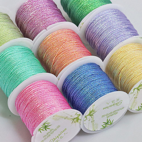 Small roll magic gold thread light Loong Boat Festival twine diy lotus Zongzi hand woven jewelry materials