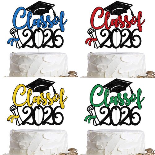 Cross border graduation season party cake decoration card insertion, college high school graduation class of 2026 cake
