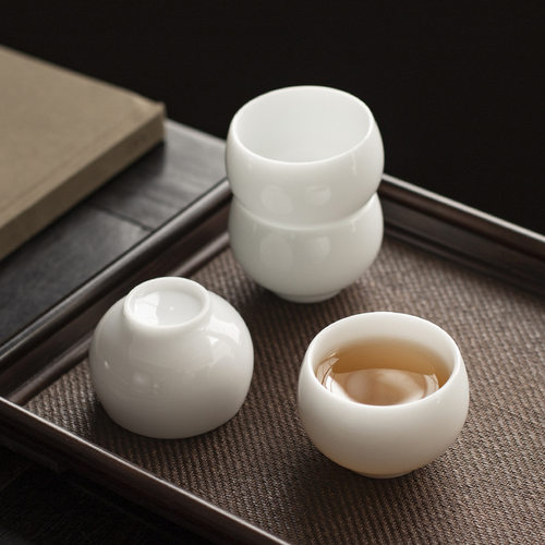 Dehua Ice Sheep Fat Jade White Porcelain Tea Cup Ceramic Home Master Cup Tea Tasting Cup Single Cup Kung Fu Tea Set Cer