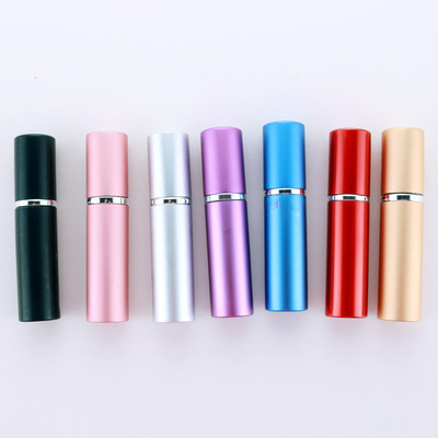 5ml flat head matte glass liner spray bottle with anodized shell color cosmetics perfume bottles