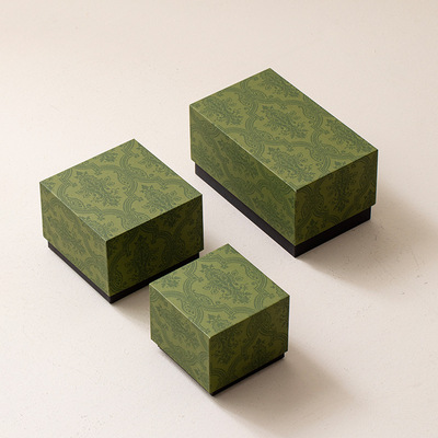 Segmented Pattern Monogatari Gift Box Bag Square Empty Box Tea Set Gift Storage Box Gift Gift Gift Gift Gift for Elders