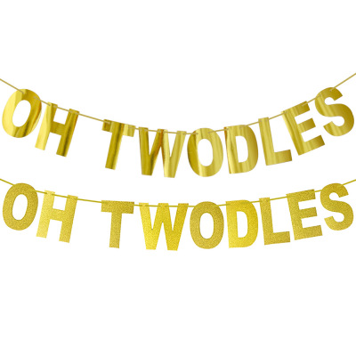 AliExpress flash fans oh twodles baby two year old mirror flower party decoration birthday scene decoration