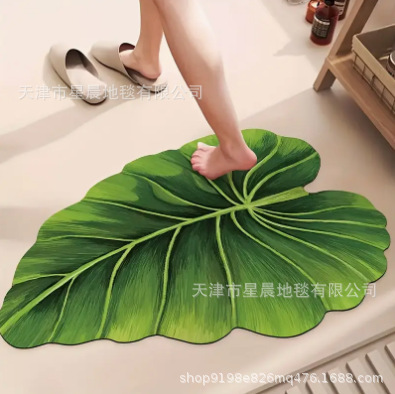 Cross border banana home bathroom diatomaceous earth floor mat, non slip mat at the bathroom entrance, diatomaceous ear