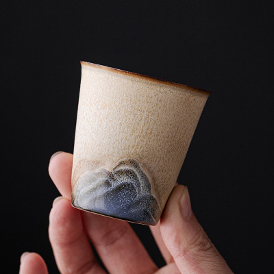 Kiln transformed Cangshan tea cup, ceramic kung fu tea set, tea tasting cup, master cup, single household guest tea cup
