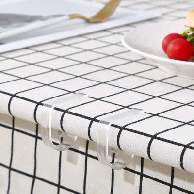 Supply plastic ABS transparent tablecloth clip, table cloth clip, table skirt fixing clip, good transparency, strong to