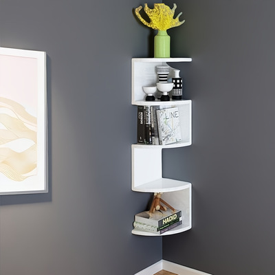 Home corner shelf, wall triangular wall mounted storage rack, wall partition, layered bookshelf, kitchen wall with mult