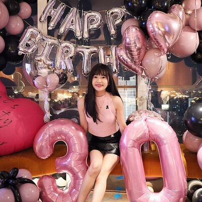 Boy and Girl Birthday Scene Decoration Happy Surprise Party Background Wall Balloon 18th Anniversary Ceremony Props