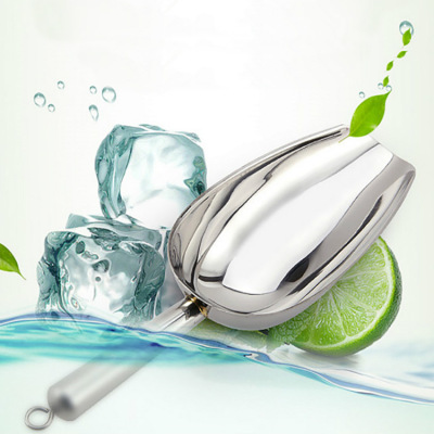 Directly supplied thickened stainless steel ice shovel, flour shovel, rice shovel, straight handle with lifting ring, f