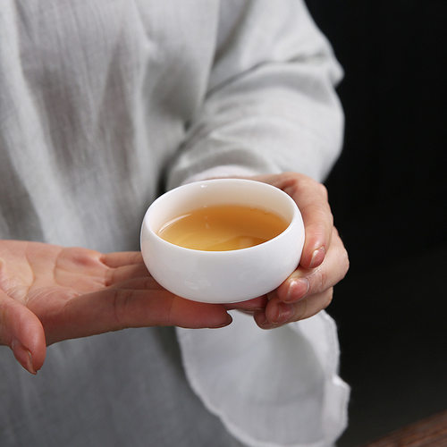 Dehua white porcelain, jade porcelain, tea cup, ceramic single cup, meditation cup, tea tasting cup, small kung fu cup,