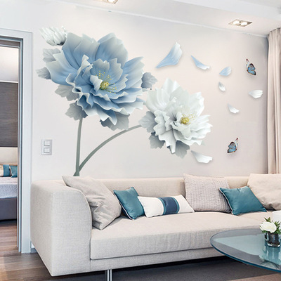 9853 Living Room TV Wall Background Wall Stickers Bedroom Room Wall Decoration Stickers Wallpaper Self Adhesive Wallpap